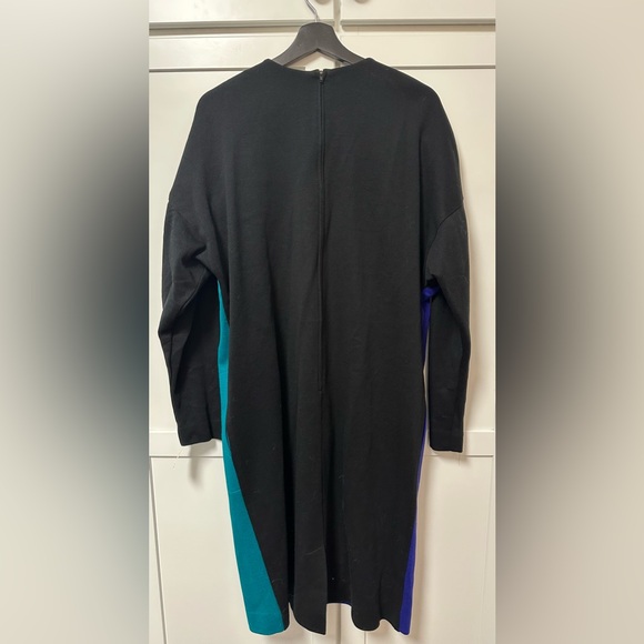 NWT Vintage Leslie Fay Colorblock Dress with Gold Button Accents - Picture 9 of 11